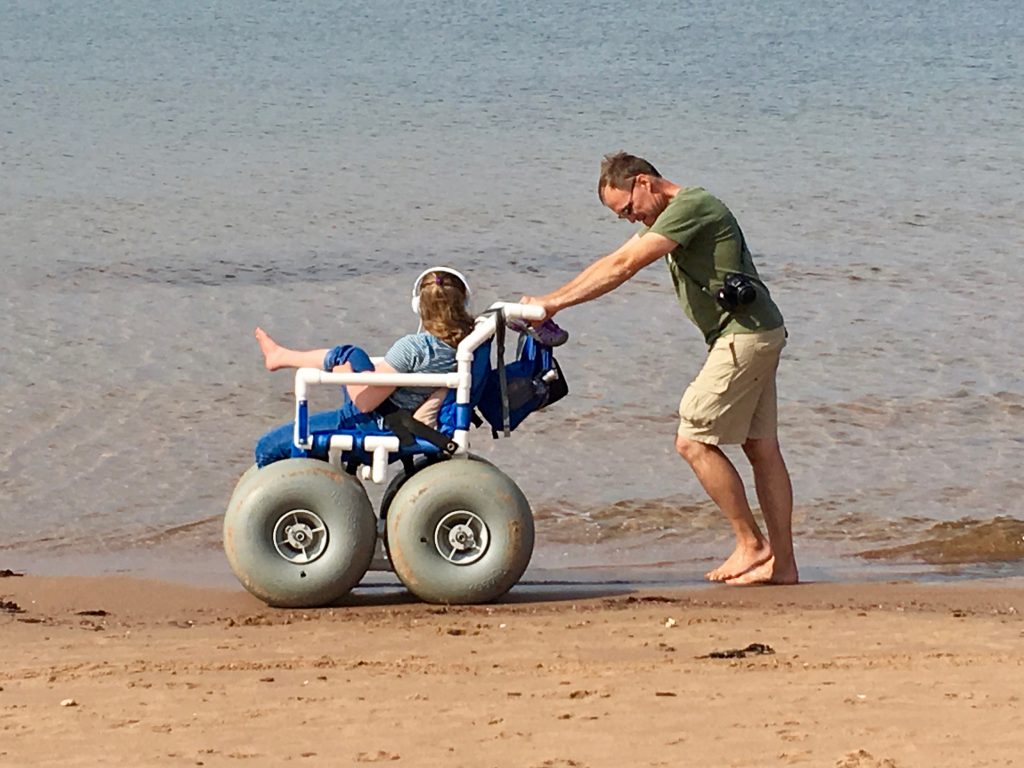 A wheelchair vacation to a sunny beach