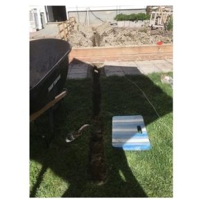 Trench to Bring Electricity to Backyard