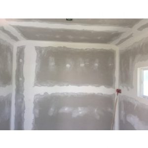 She Shed Drywall Prepared for Painting